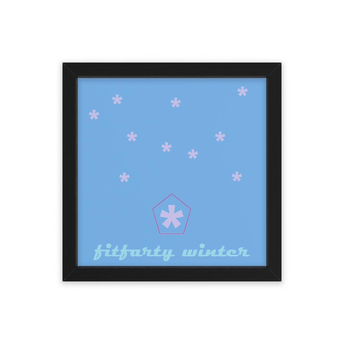 FitFarty Winter Framed Poster, Square