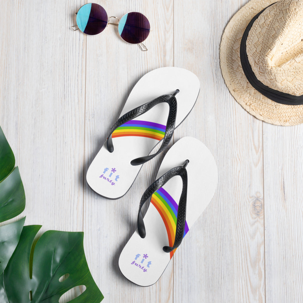 FitFarty Rainbow Flip-Flops