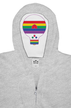 Rainbow Bulb-oh Zip Hoodie