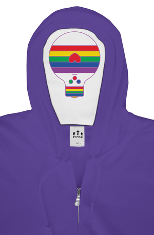 Rainbow Bulb-oh Zip Hoodie