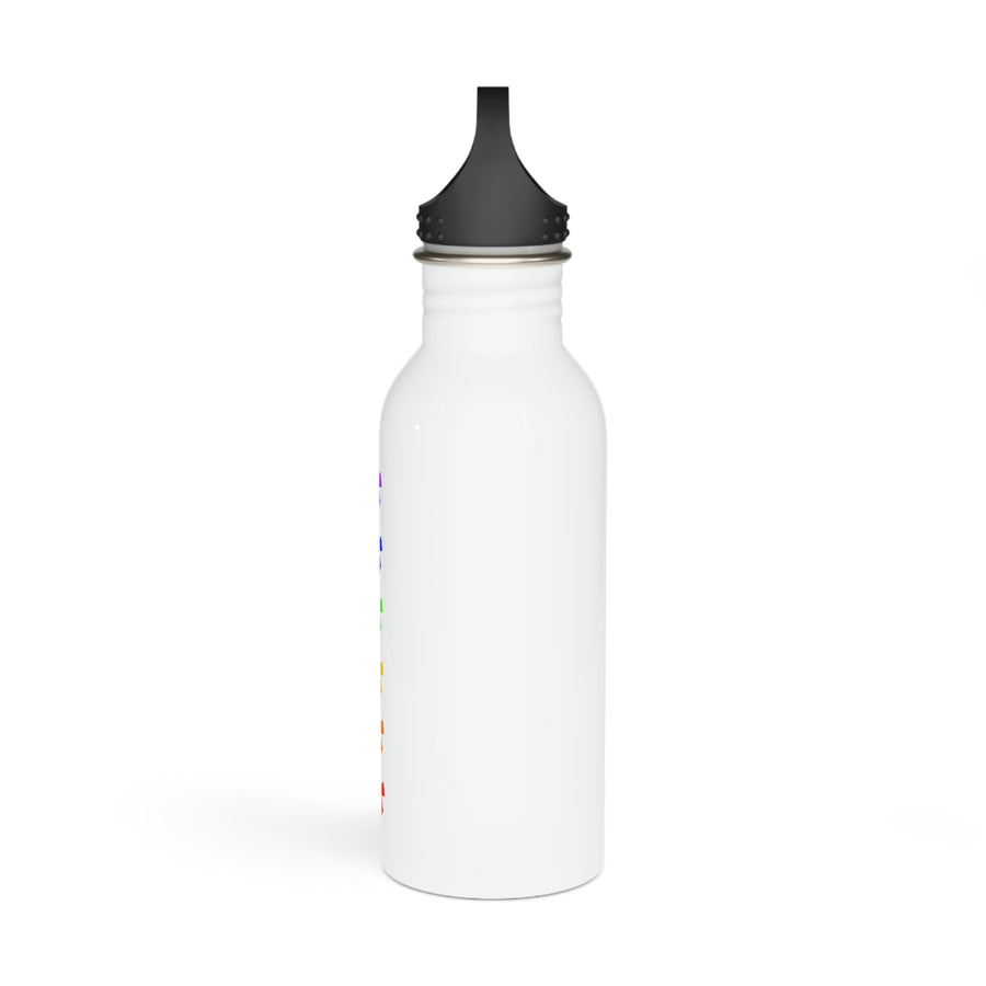 FitFarty Rainbow Asterisks Stainless Steel Water Bottle