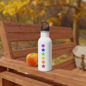 FitFarty Rainbow Asterisks Stainless Steel Water Bottle