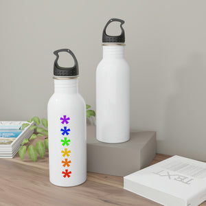 FitFarty Rainbow Asterisks Stainless Steel Water Bottle