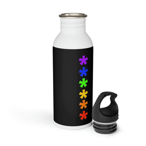 FitFarty Rainbow Asterisks Stainless Steel Water Bottle