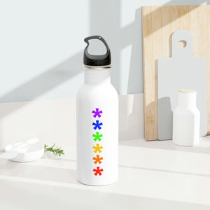 FitFarty Rainbow Asterisks Stainless Steel Water Bottle