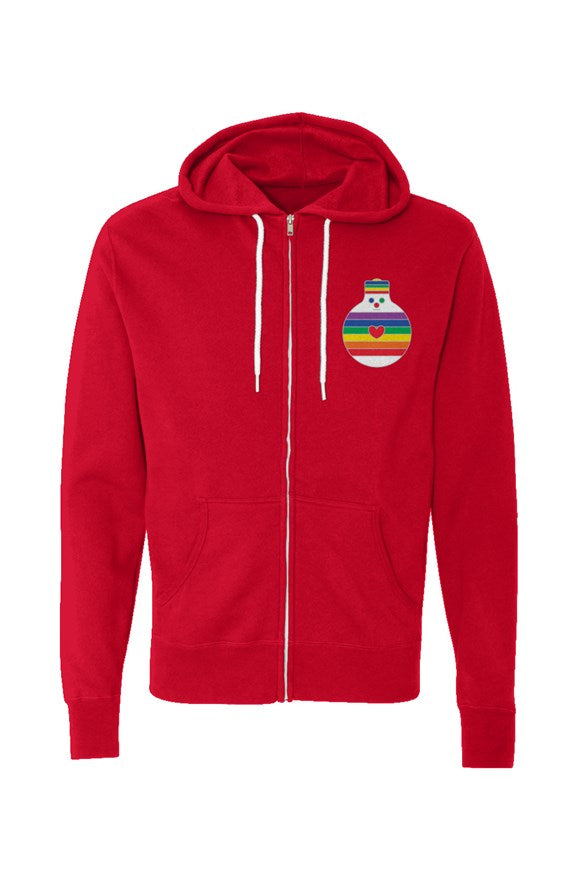 FitFarty Rainbow Unisex Lightweight Full-Zip Hoodie
