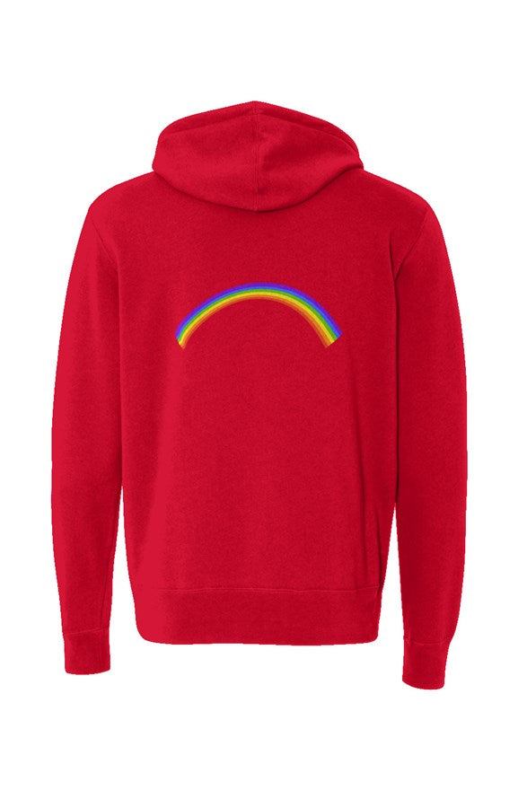 FitFarty Rainbow Unisex Lightweight Full-Zip Hoodie