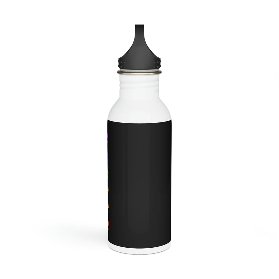 FitFarty Rainbow Asterisks Stainless Steel Water Bottle