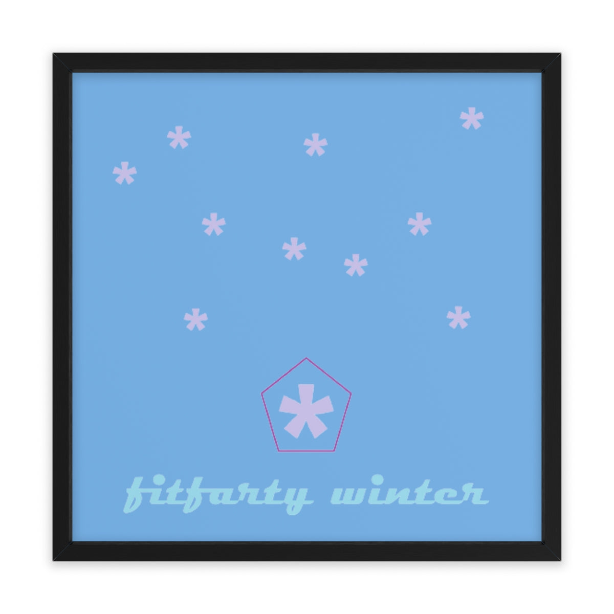 FitFarty Winter Framed Poster, Square