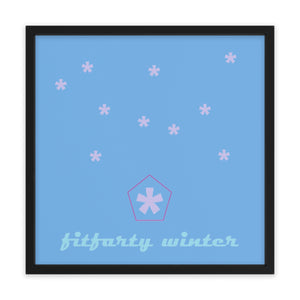 FitFarty Winter Framed Poster, Square