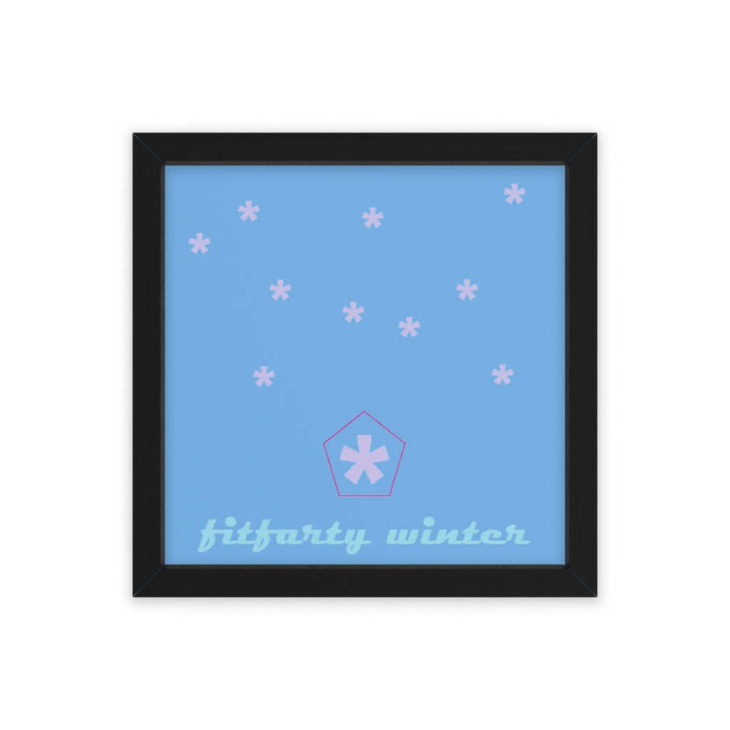 FitFarty Winter Framed Poster, Square