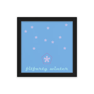 FitFarty Winter Framed Poster, Square