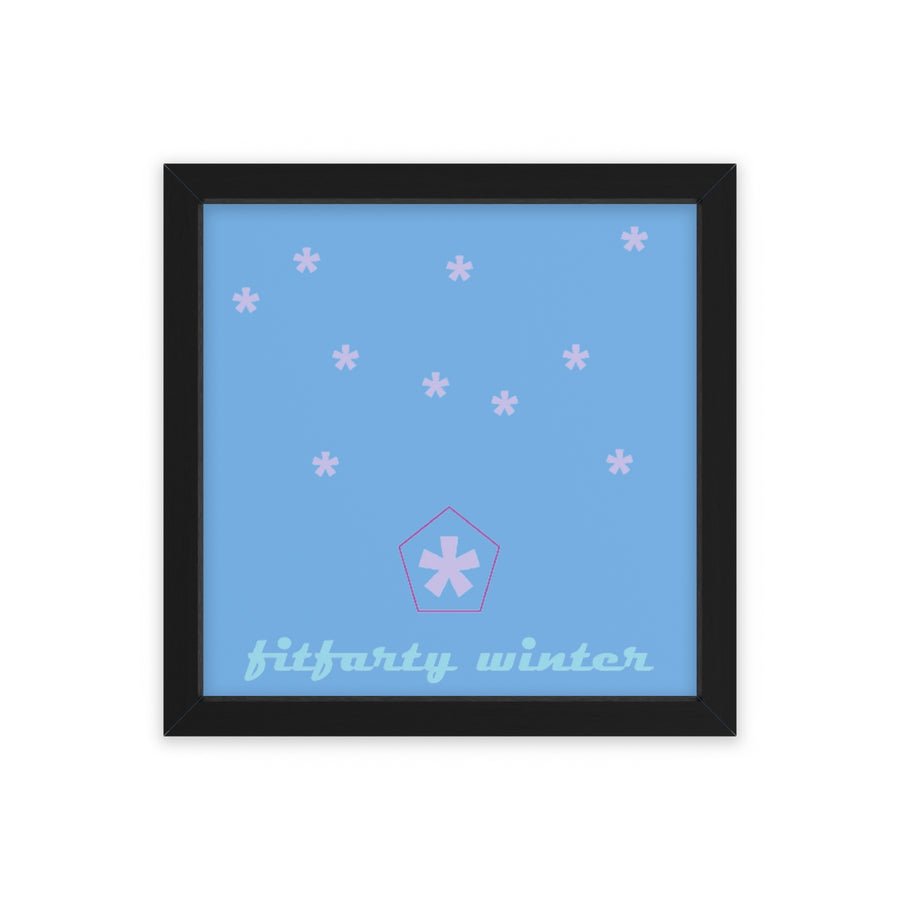 FitFarty Winter Framed Poster, Square