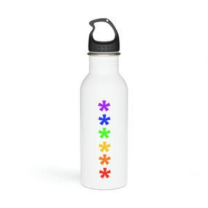 FitFarty Rainbow Asterisks Stainless Steel Water Bottle