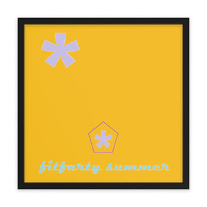 FitFarty Summer Framed Poster, Square