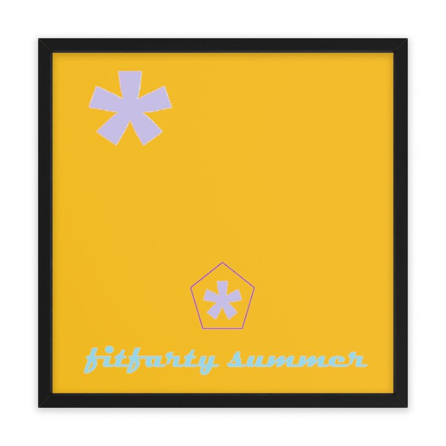 FitFarty Summer Framed Poster, Square