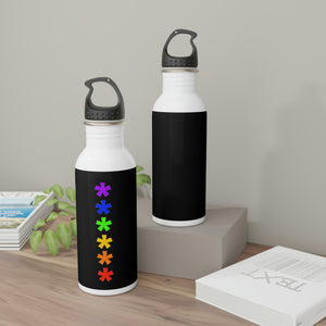 FitFarty Rainbow Asterisks Stainless Steel Water Bottle