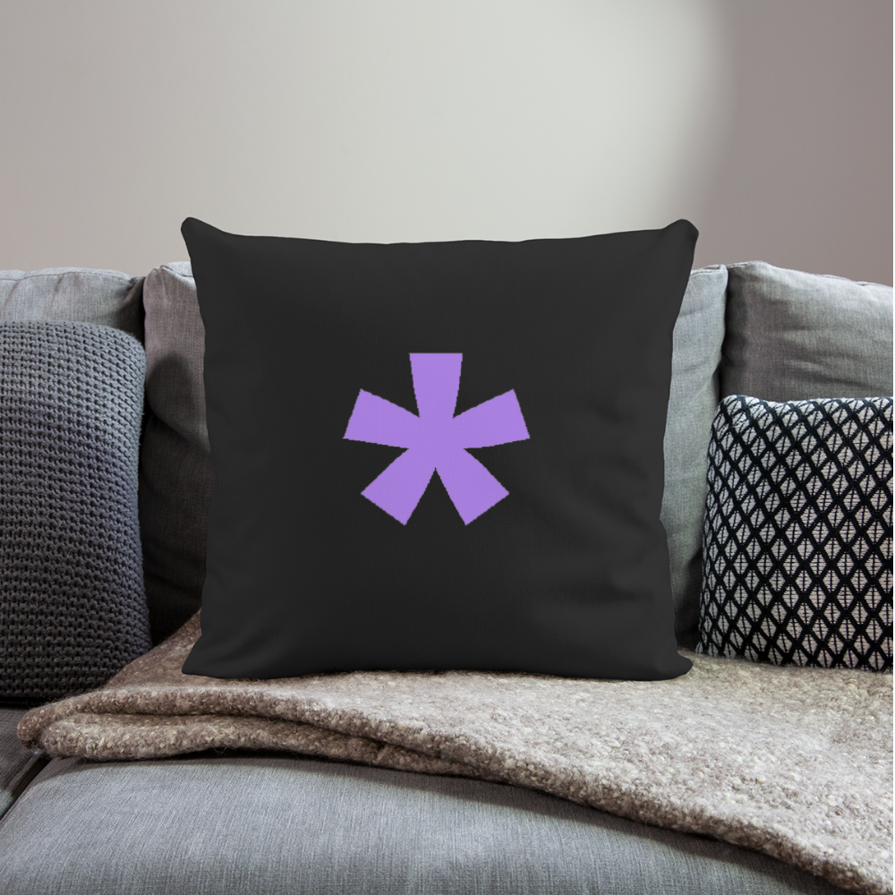FitFarty Throw Pillow Cover 18” x 18” - black