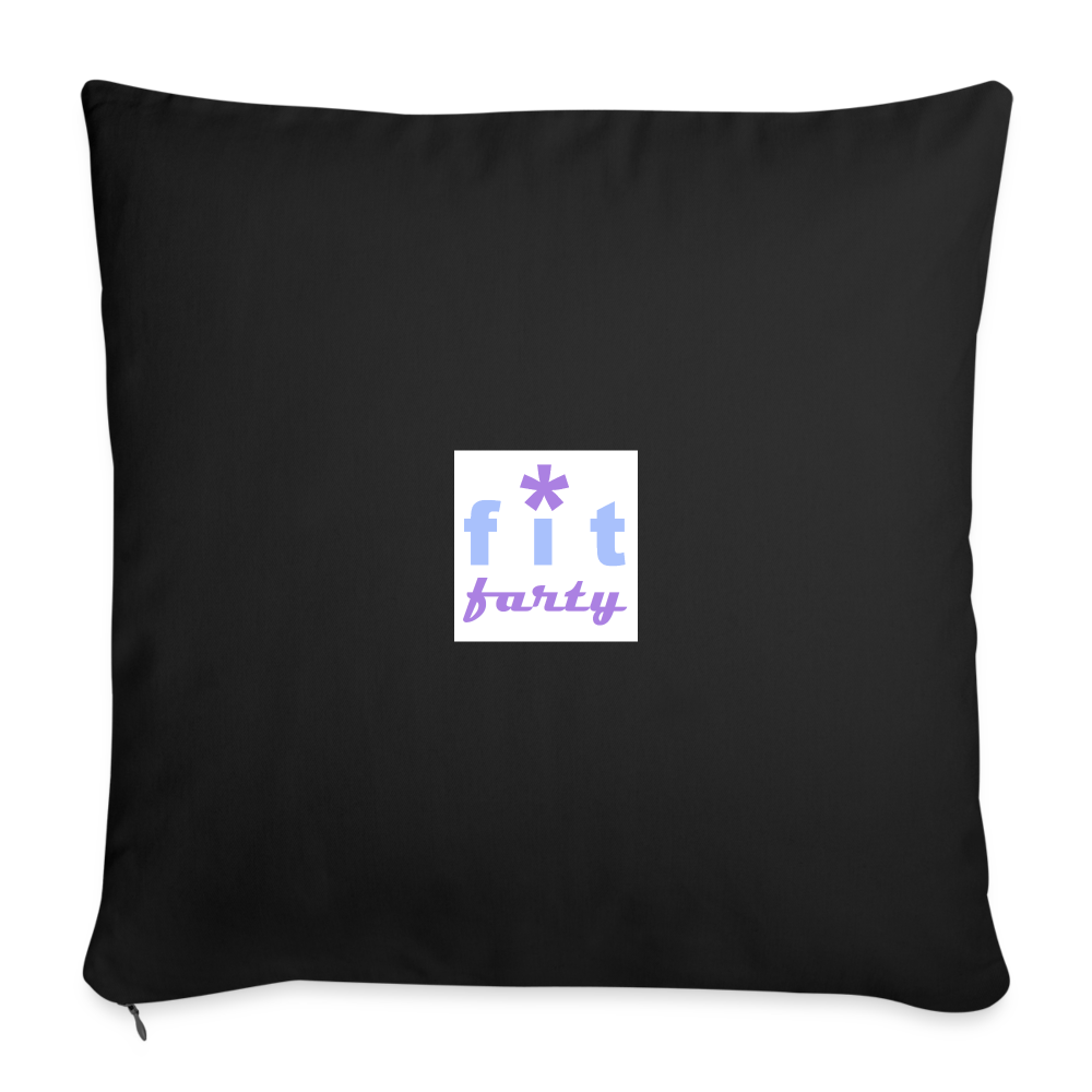 FitFarty Throw Pillow Cover 18” x 18” - black