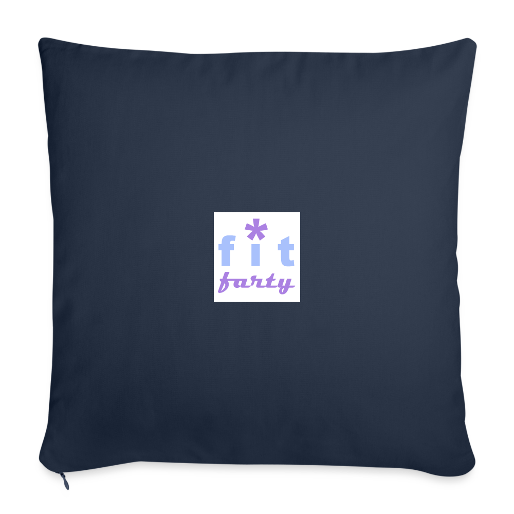 FitFarty Throw Pillow Cover 18” x 18” - navy