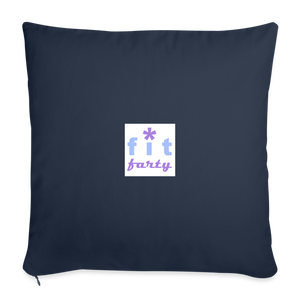 FitFarty Throw Pillow Cover 18” x 18” - navy