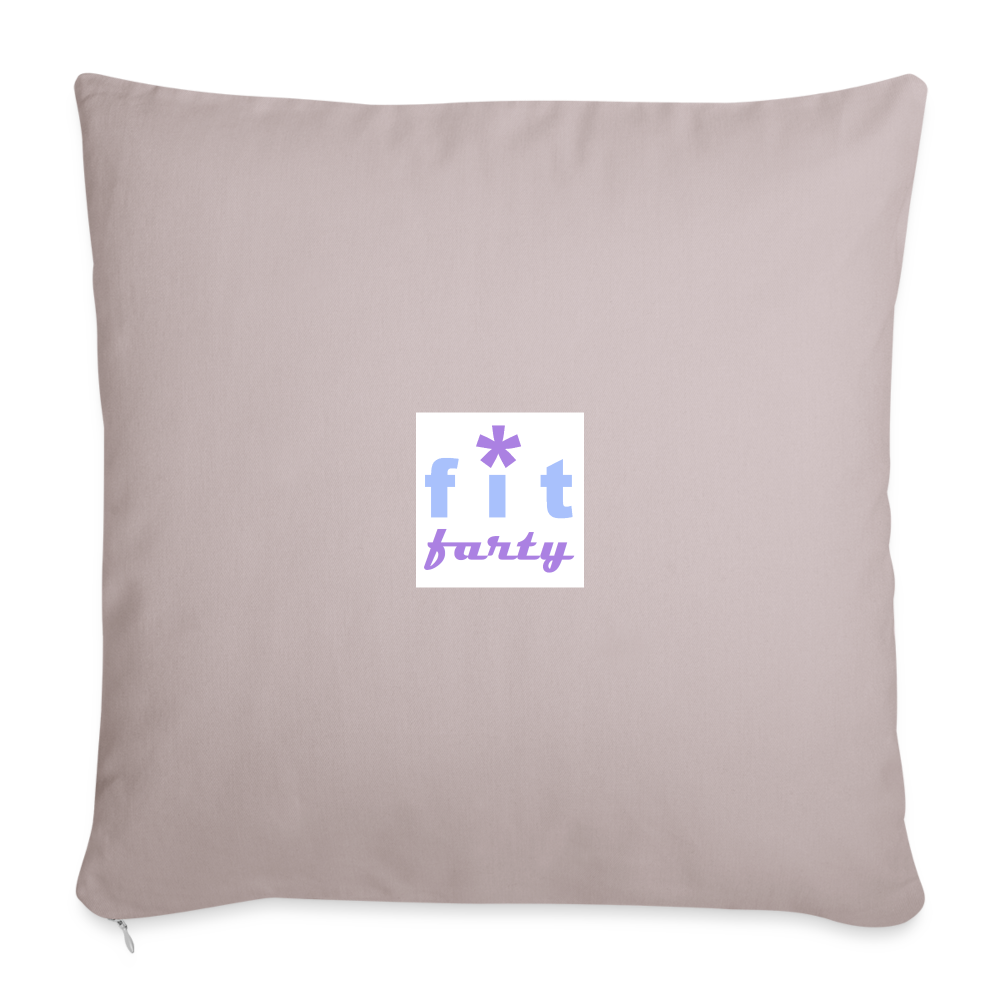 FitFarty Throw Pillow Cover 18” x 18” - light taupe