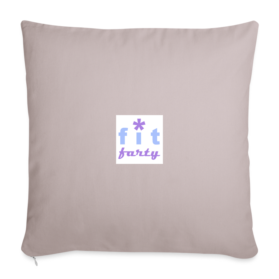 FitFarty Throw Pillow Cover 18” x 18” - light taupe