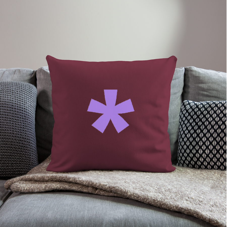 FitFarty Throw Pillow Cover 18” x 18” - burgundy