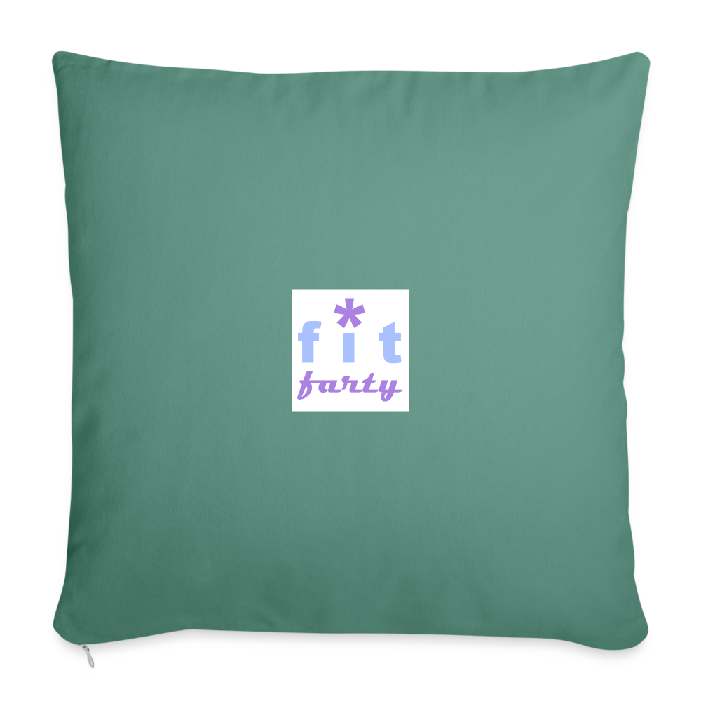 FitFarty Throw Pillow Cover 18” x 18” - cypress green