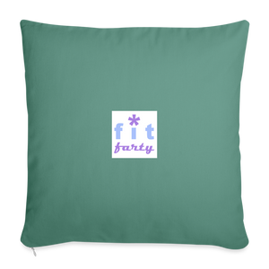 FitFarty Throw Pillow Cover 18” x 18” - cypress green