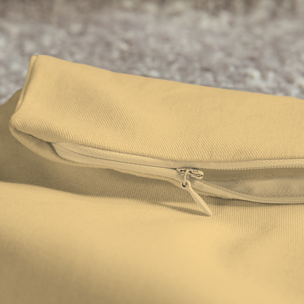 FitFarty Throw Pillow Cover 18” x 18” - washed yellow