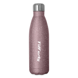 FitFarty Insulated Stainless Steel Water Bottle - pink glitter