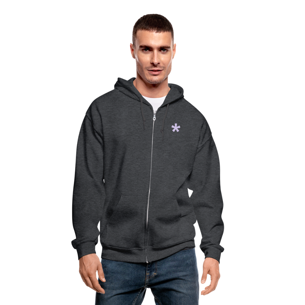 FitFarty Heavy Blend Adult Zip Hoodie - deep heather