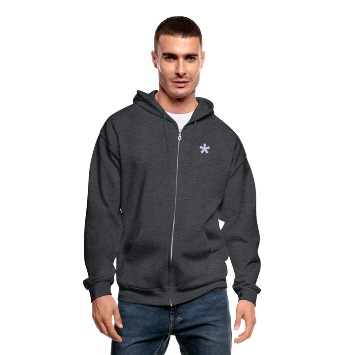 FitFarty Heavy Blend Adult Zip Hoodie - deep heather