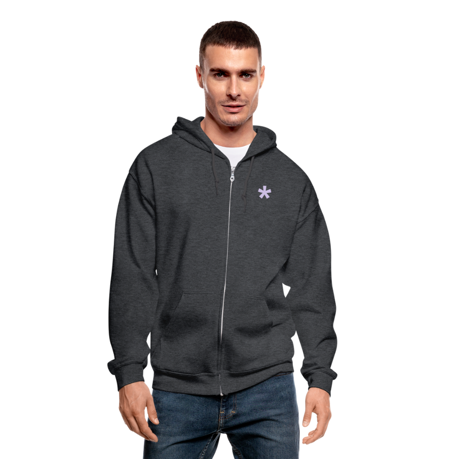 FitFarty Heavy Blend Adult Zip Hoodie - deep heather