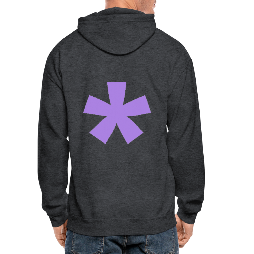 FitFarty Heavy Blend Adult Zip Hoodie - deep heather