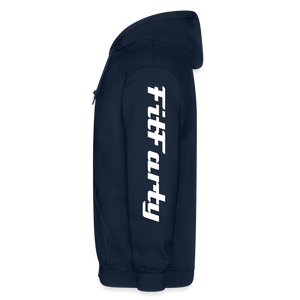 FitFarty Heavy Blend Adult Zip Hoodie - navy