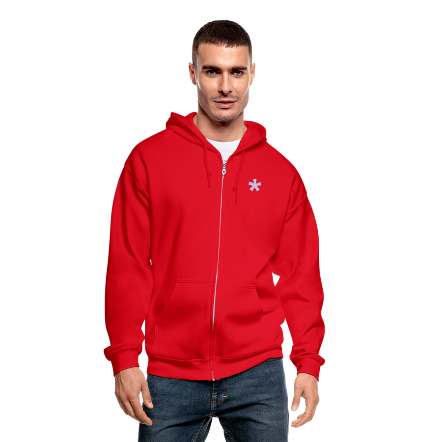 FitFarty Heavy Blend Adult Zip Hoodie - red