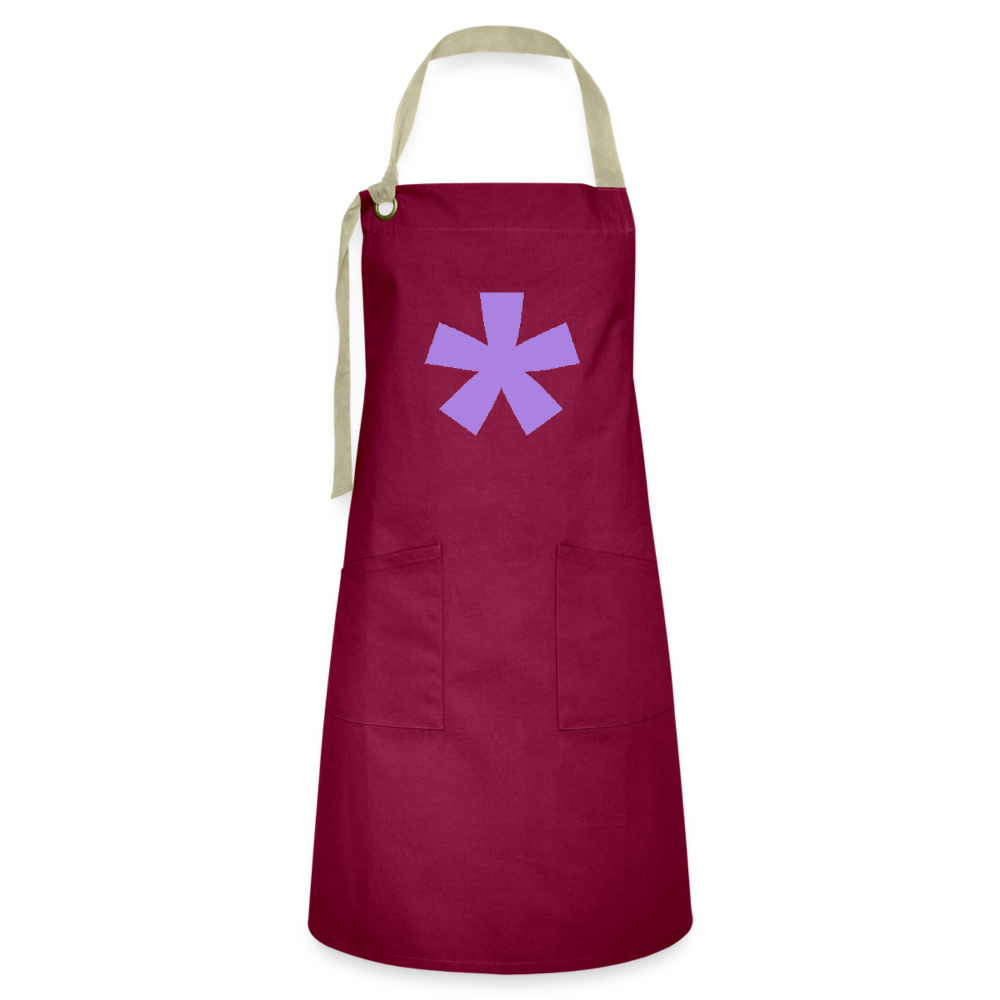 FitFarty Artisan Apron - burgundy/khaki