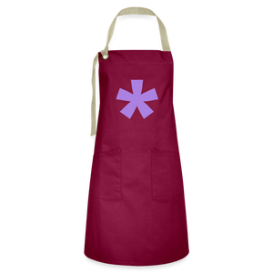 FitFarty Artisan Apron - burgundy/khaki