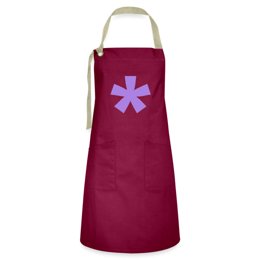 FitFarty Artisan Apron - burgundy/khaki