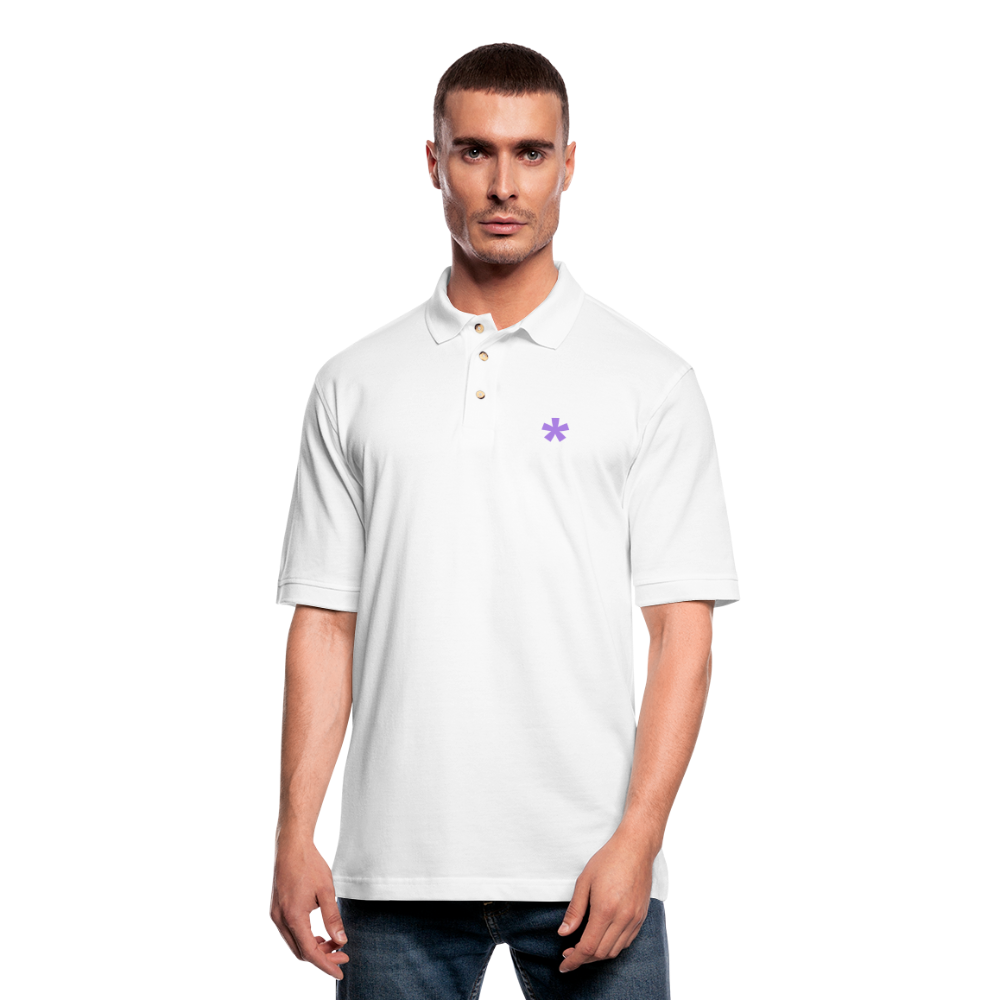 FitFarty Pique Polo Shirt - white