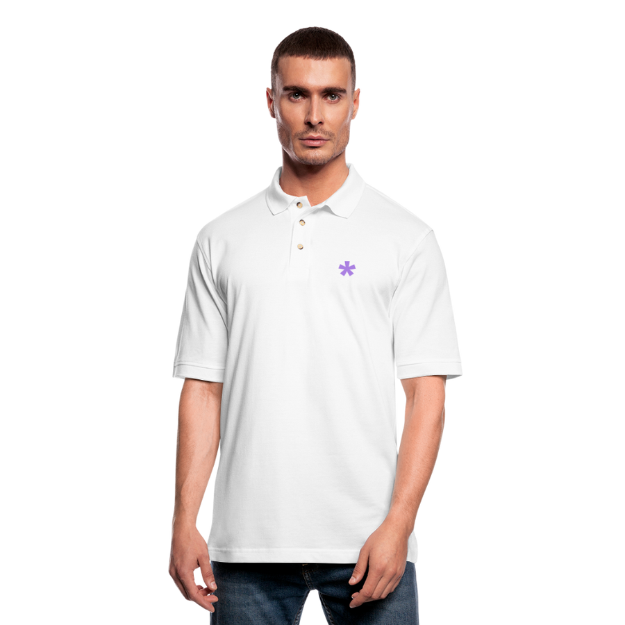 FitFarty Pique Polo Shirt - white