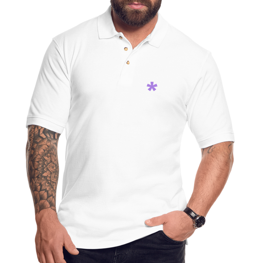 FitFarty Pique Polo Shirt - white