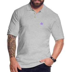 FitFarty Pique Polo Shirt - heather gray