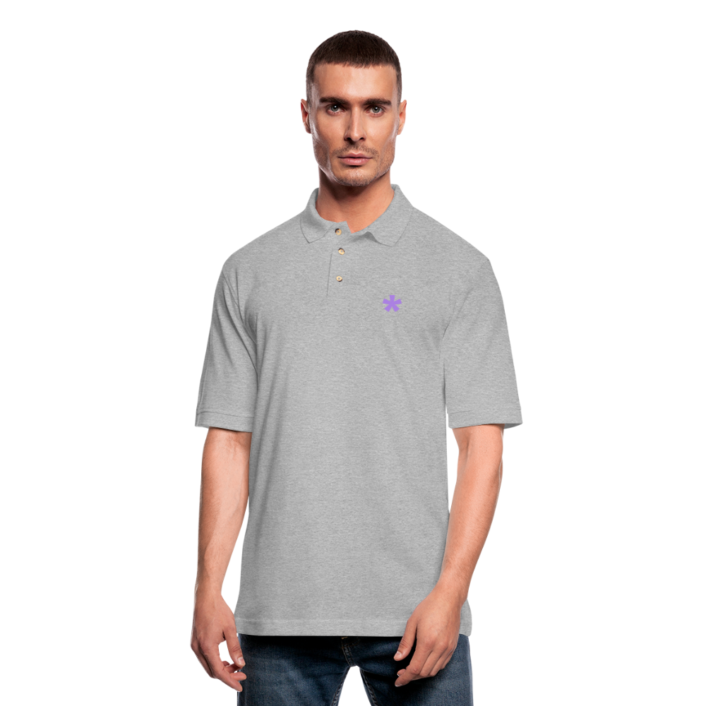 FitFarty Pique Polo Shirt - heather gray