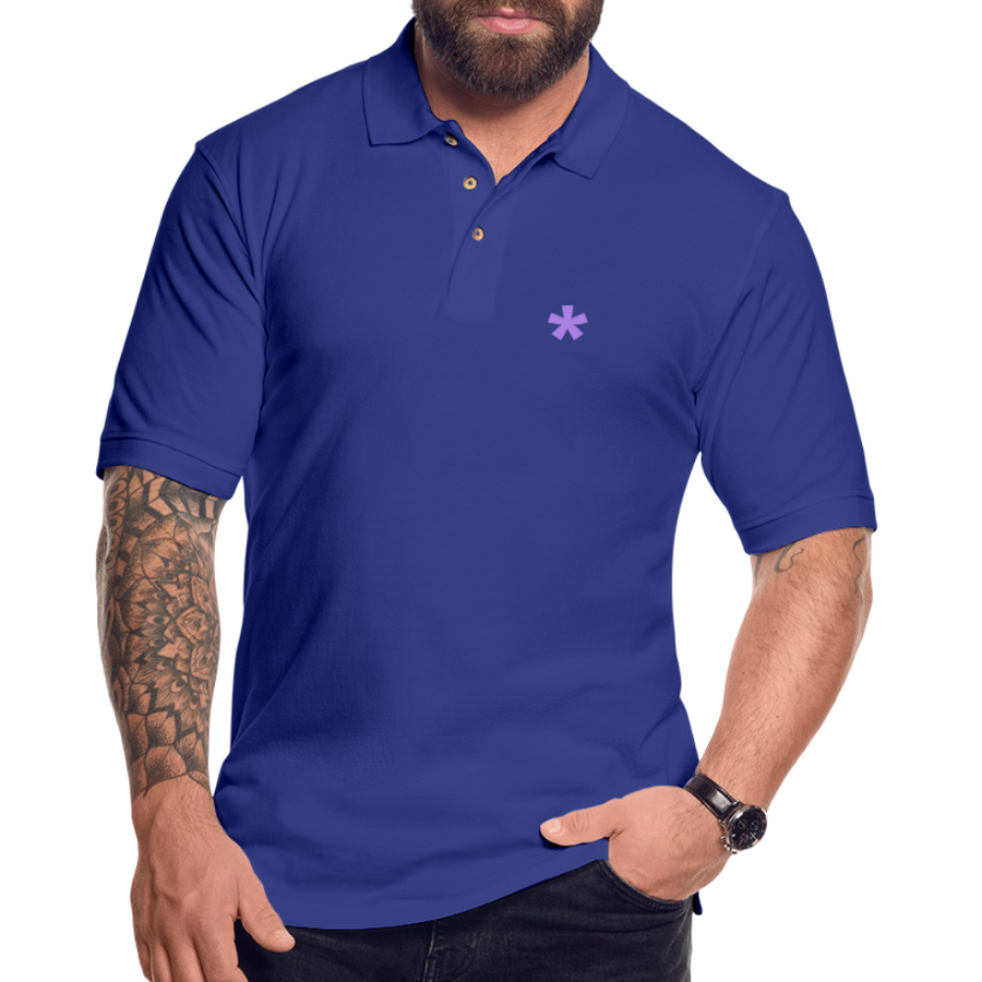 FitFarty Pique Polo Shirt - royal blue