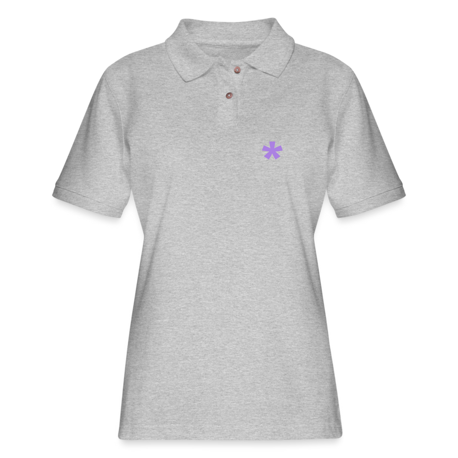 FitFarty Fitted Pique Polo Shirt - heather gray