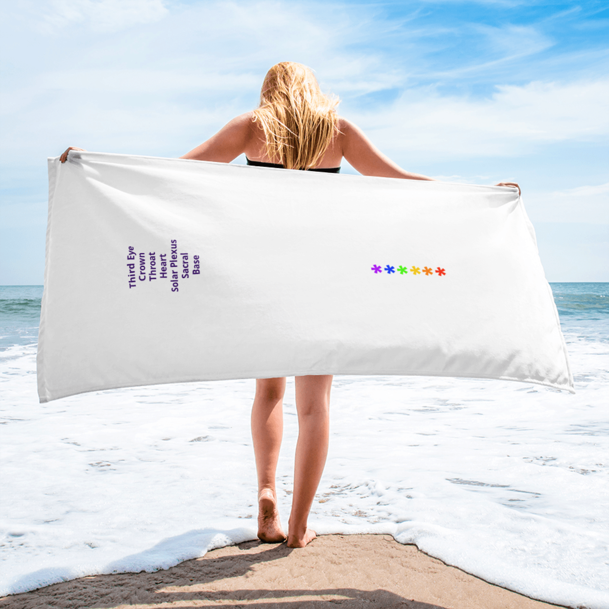 FitFarty Rainbow Assterisks Towel