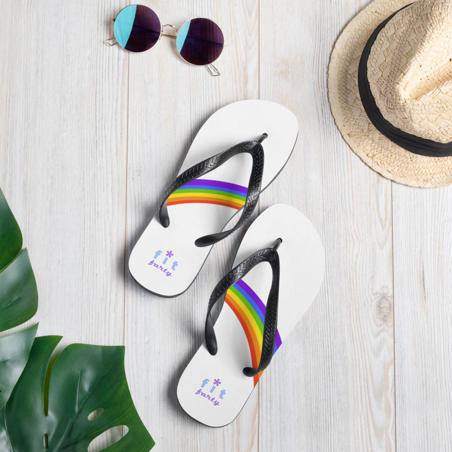 FitFarty Rainbow Flip-Flops